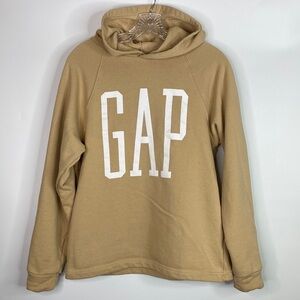 Gap Tan Fleece Hooded Sweatshirt Size Small